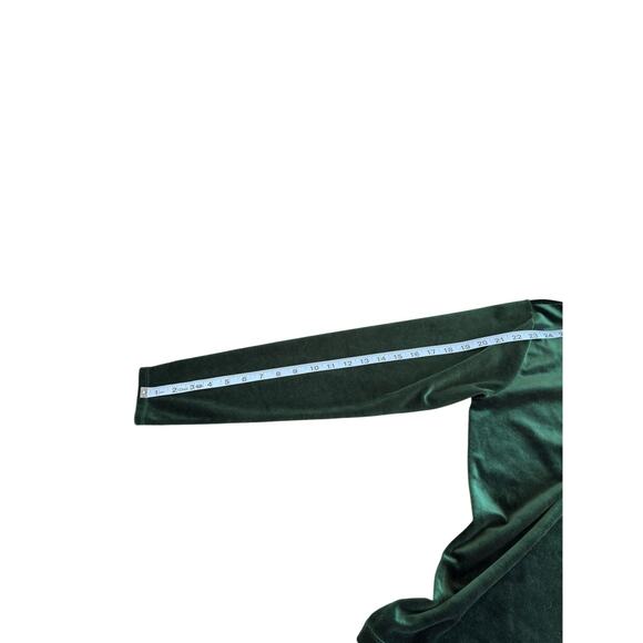 Gap Velvet Shirt Vintage Green Basic Moody Gremlin Earthy Long Sleeve Medium - Picture 10 of 11